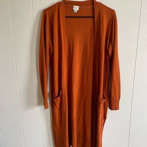 A New Day Orange Knit Cardigan